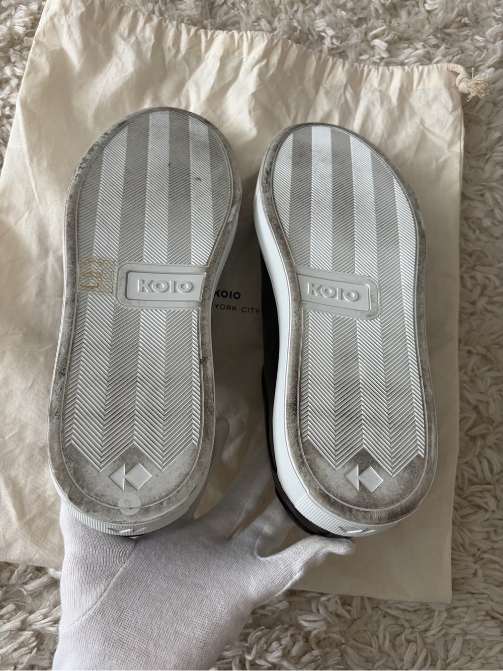 Koio Capri X Slip-On Sneakers Black Leather Men's Size 9 - Picture 8 of 12